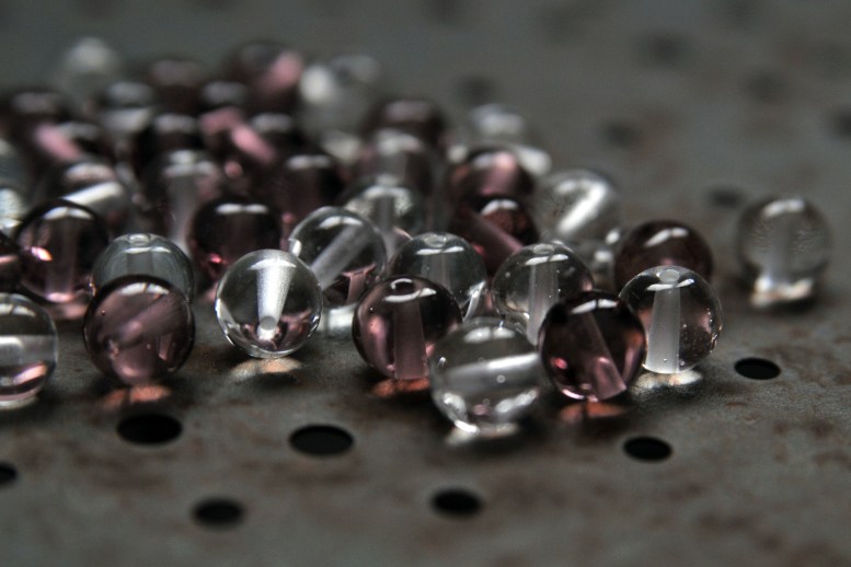 Perles de verre transparente effettre
