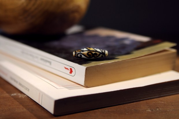 verre au chalumeau masque le verre au vernis acide et feuilles d'argent (1)