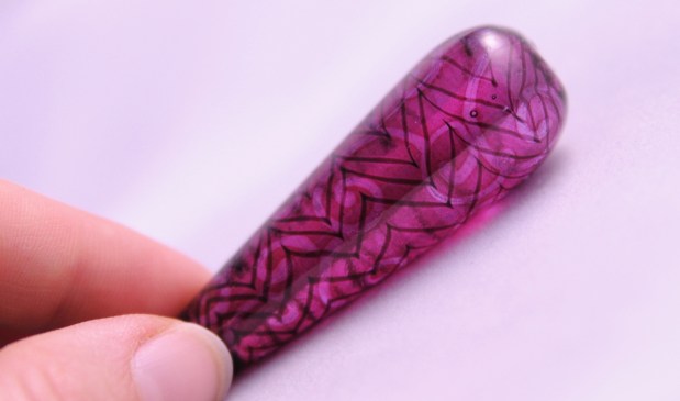 Fil de verre fantôme nathalie crottaz perle de verre fushia