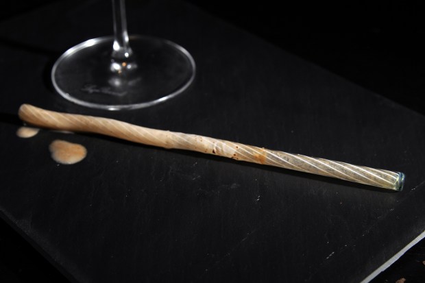 handmade glass straw boro whites stripes