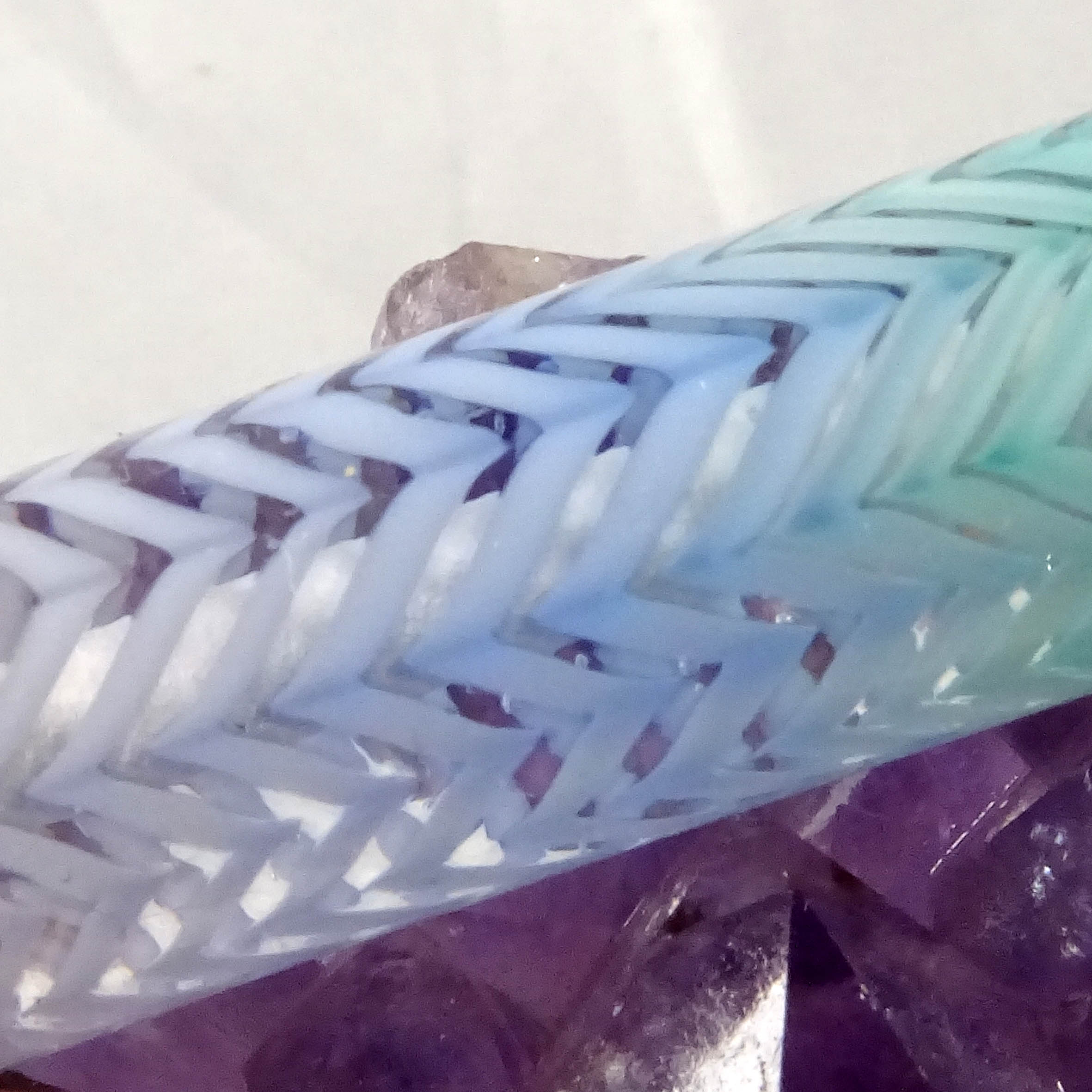 Transition douce de dégradé de couleurs perle de verre technique stringer dégradé color gradient stringer tech glass bead