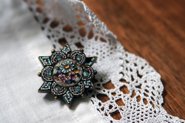 Micro mosaique bijoux anciens brocante anthiquité